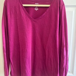 Sonoma Women's Magenta Long Sleeve Tee
